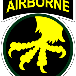17th Airborne Division Patch Golden Talons U.S. Army Military vinyl decal for car, truck, window or laptop - DECALS OF AMERICA