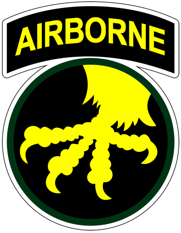 17th Airborne Division Patch Golden Talons U.S. Army Military vinyl decal for car, truck, window or laptop - DECALS OF AMERICA