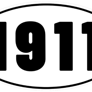 1911 vinyl decal for car, truck, window or laptop military pistol self defense .45 ACP M1911 - DECALS OF AMERICA