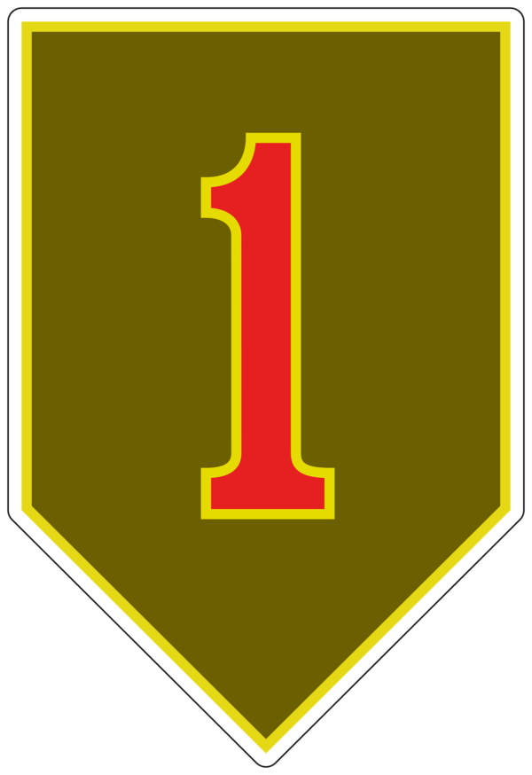 1st Infantry Division Patch vinyl decal for car, truck, window or laptop U.S Army Military - DECALS OF AMERICA