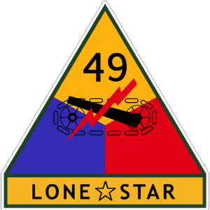 49th Armored Division Patch Lone Star U.S. Army Military vinyl decal for car, truck, window or laptop - DECALS OF AMERICA