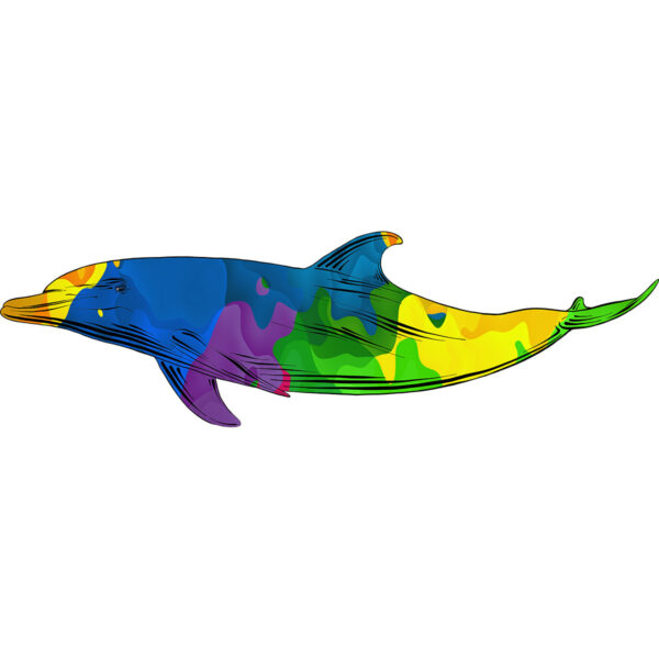 Abstract Dolphin Vinyl Decal