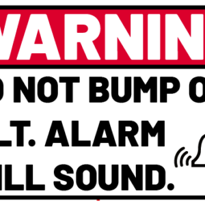 Do not tilt alarm sticker for coin pusher