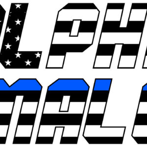 Alpha Male Thin Blue Line Vinyl Decal