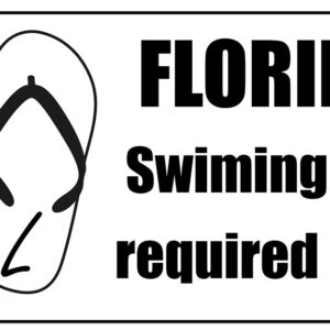 Florida Swimming is a required skill Vinyl Decal