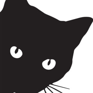 Cat Peeking Side Vinyl Decal
