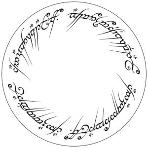 LOTR Lord of the Rings One Ring Script Vinyl Decal