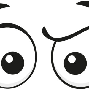 Googly Eyes Confused Vinyl Decal