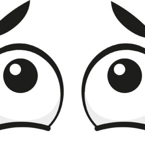 Googly Eyes Happy Expectant Vinyl Decal