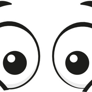 Googly Eyes Excited Vinyl Decal