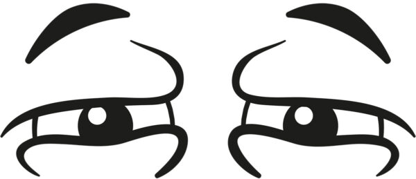 Googly Eyes Squint Vinyl Decal