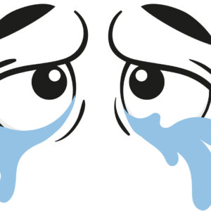 Googly Eyes Crying Vinyl Decal