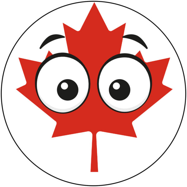 Canada Country Ball Googly Eyes Vinyl Decal