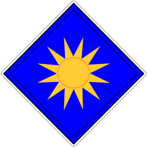 40th Infantry Division Patch Sunshine U.S. Army Military vinyl decal for car, truck, window or laptop - DECALS OF AMERICA