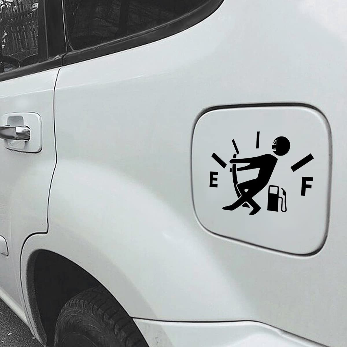 64c745acef9a1a5be7f3931c Funny Car Stickers High Gas Consumption Decal Fuel Gage Empty 6in on white BG - DECALS OF AMERICA