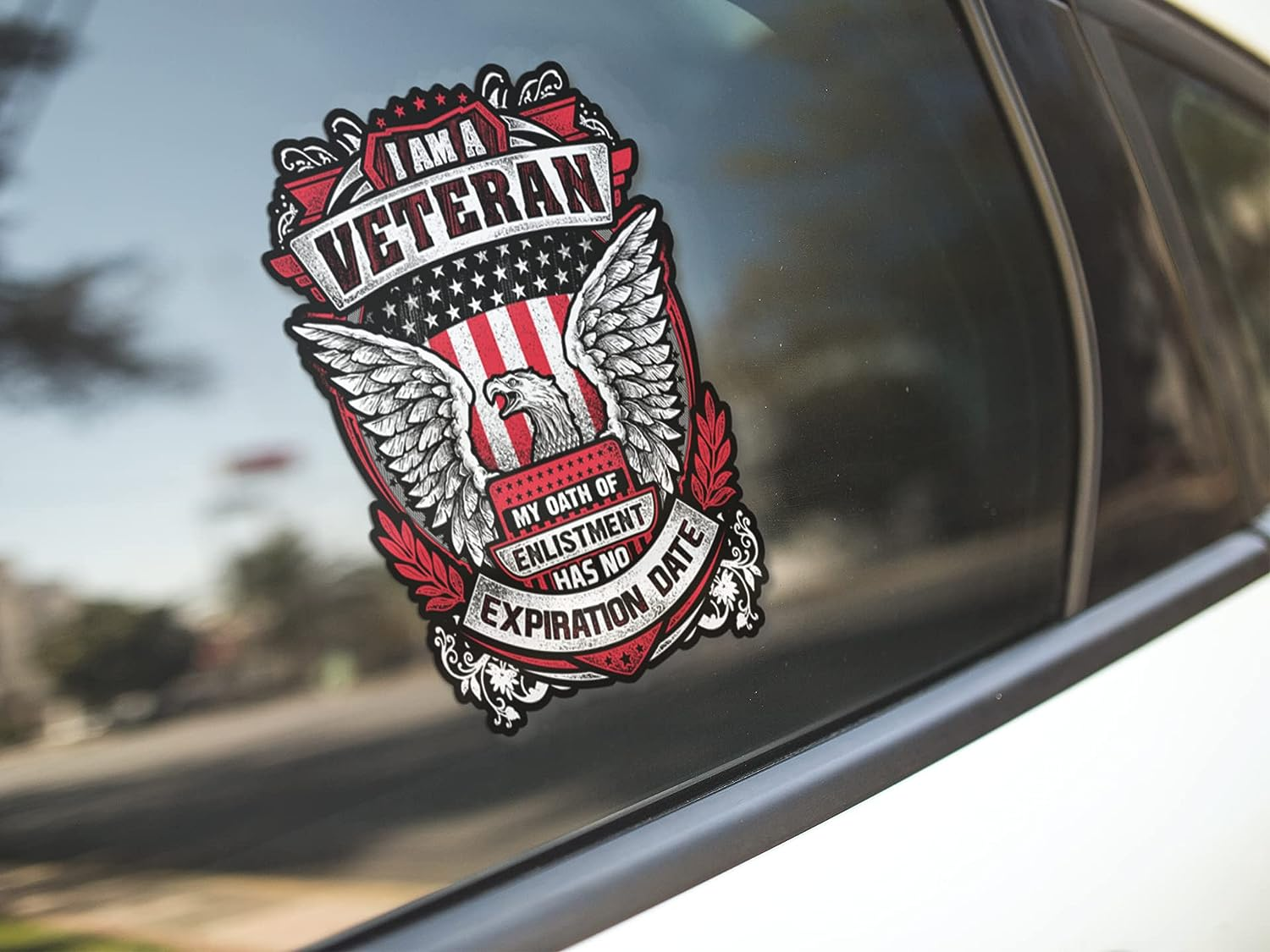 64c745b9ef9a1a94b2f3937c I Am a Veteran My Oath of Enlistment Has No Expiration Date 7 Inch Decal - DECALS OF AMERICA