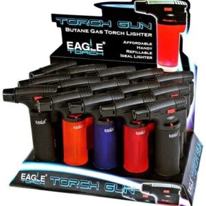 5 Pack Eagle Torch Gun Lighter Butane Jet Windproof Adjustable Flame Refillable - DECALS OF AMERICA
