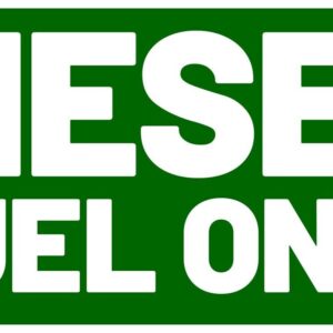 DIESEL FUEL ONLY Vinyl Decal Sticker | Label Fuel Door Truck Weatherproof - DECALS OF AMERICA
