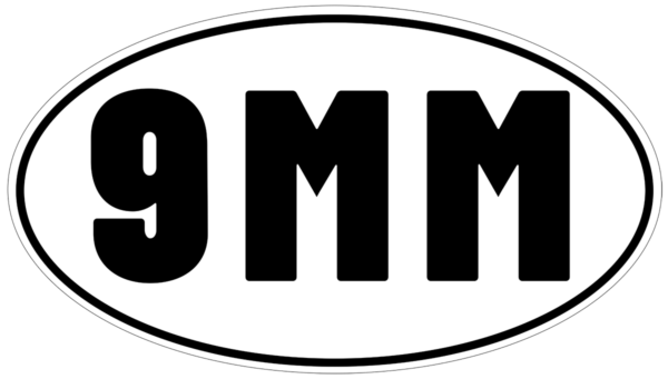 9mm Ammo vinyl decal for car, truck, window or laptop military - DECALS OF AMERICA