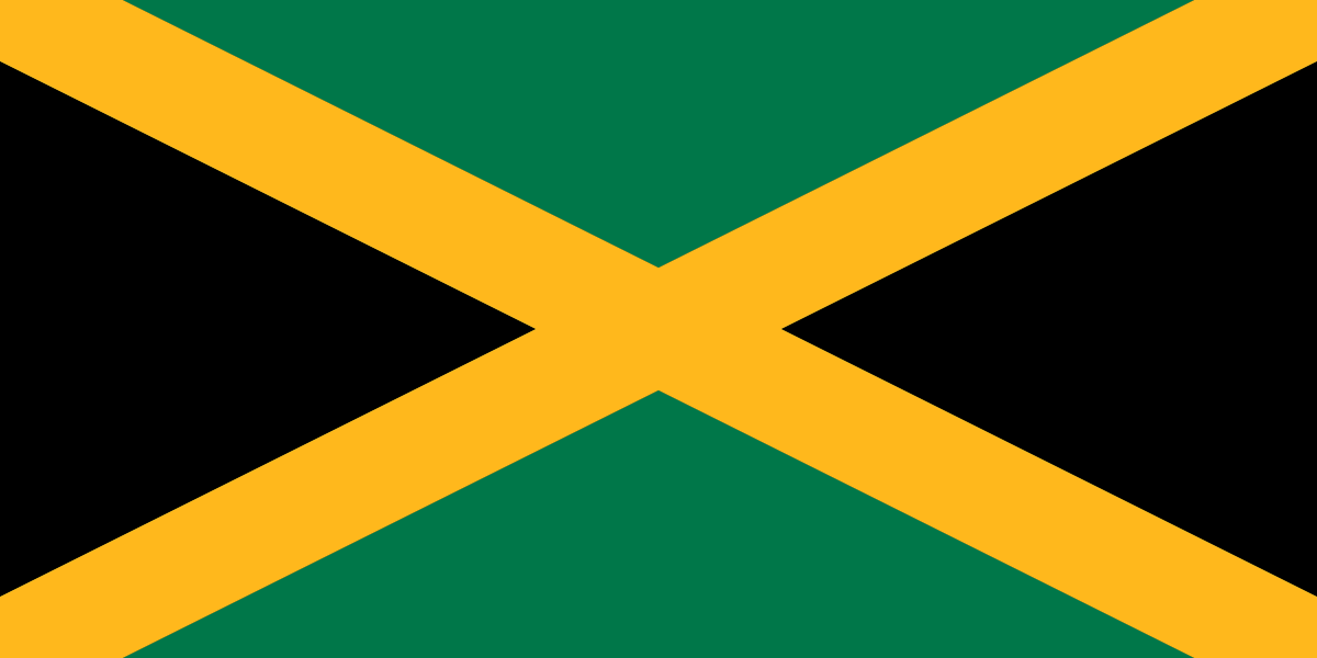 Flag_of_Jamaica JAMAICA COUNTRY FLAG, STICKER, DECAL, 5YR VINYL