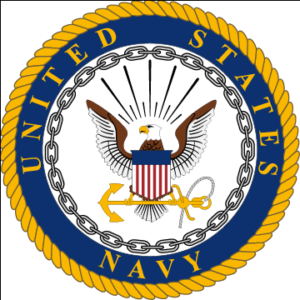 Navy Decal Round Vinyl Sticker